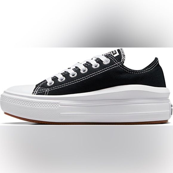 Converse Chuck Taylor All Star Move Ox trainers in black - Picture 3 of 13